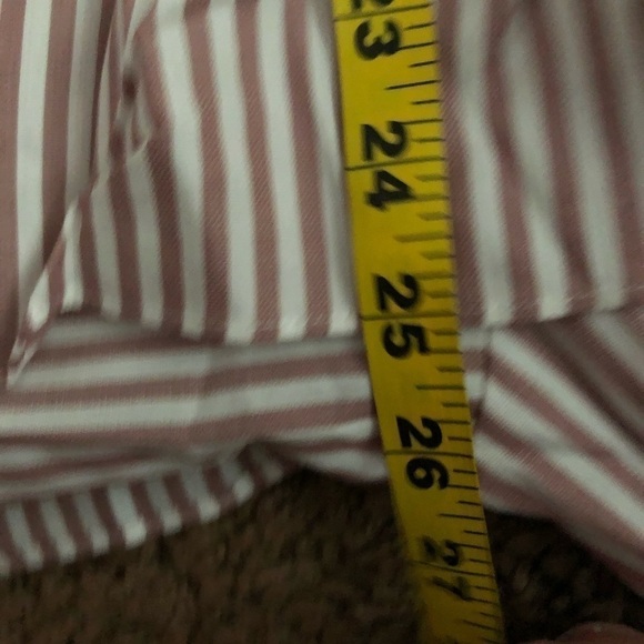 Daniel Rainn Striped Ruffle Button Down Blouse NWT 3X Pink - Picture 8 of 8